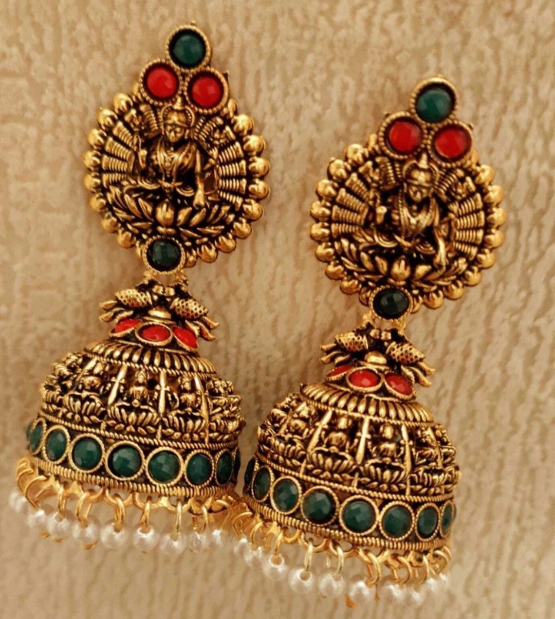 Oxidized Circle in laxmi ji design Jummar Earring