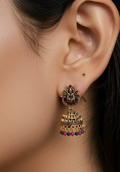 NEW TRANDING HANDMADE LAXMI JI EARRING FOR WOMEN AND GIRLS.