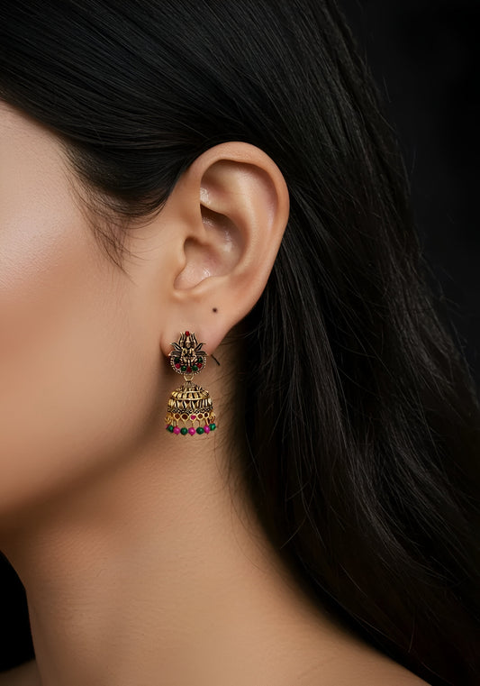 NEW TRANDING HANDMADE LAXMI JI EARRING FOR WOMEN AND GIRLS.